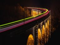 Beleuchteter Viadukt bei Altenbeken © Martin Davies